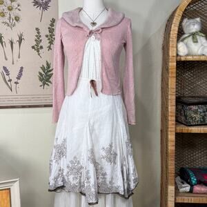 Vintage 90s Y2k Floral Skirt Coquette Himekaji Dolly Romantic Fairy Dollette 9 M